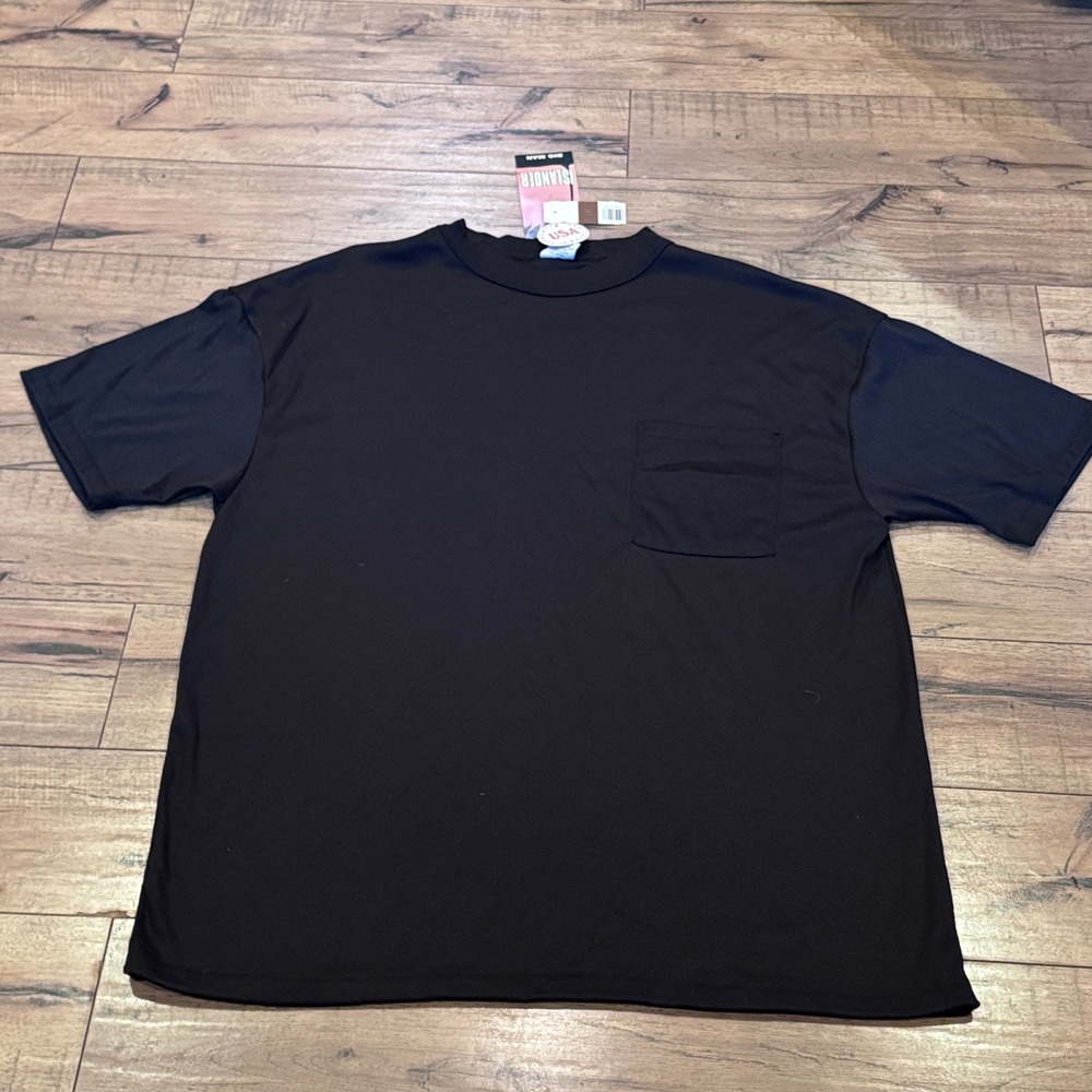 Islander Big Man Pocket T-Shirt Black 2X Big & Tall Made in USA